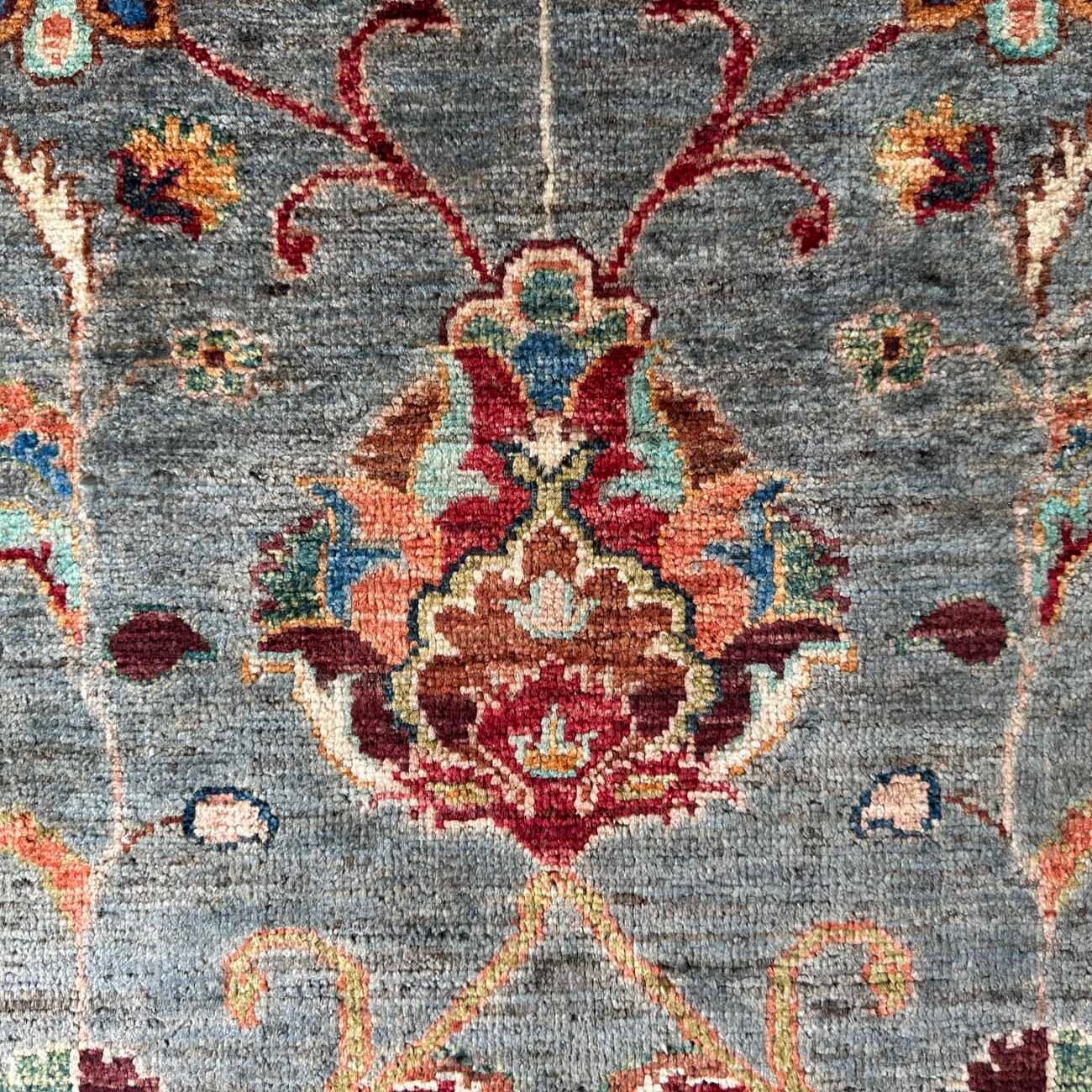 El Dokuma Gri Sultani Yün Halı (205x305 cm) - Görsel 2