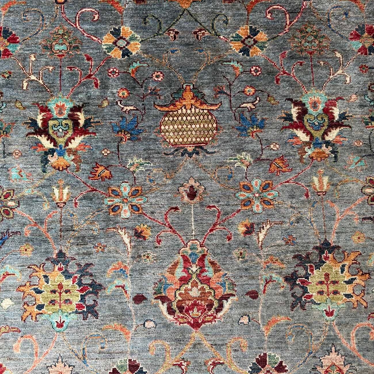 El Dokuma Gri Sultani Yün Halı (205x305 cm) - Görsel 4