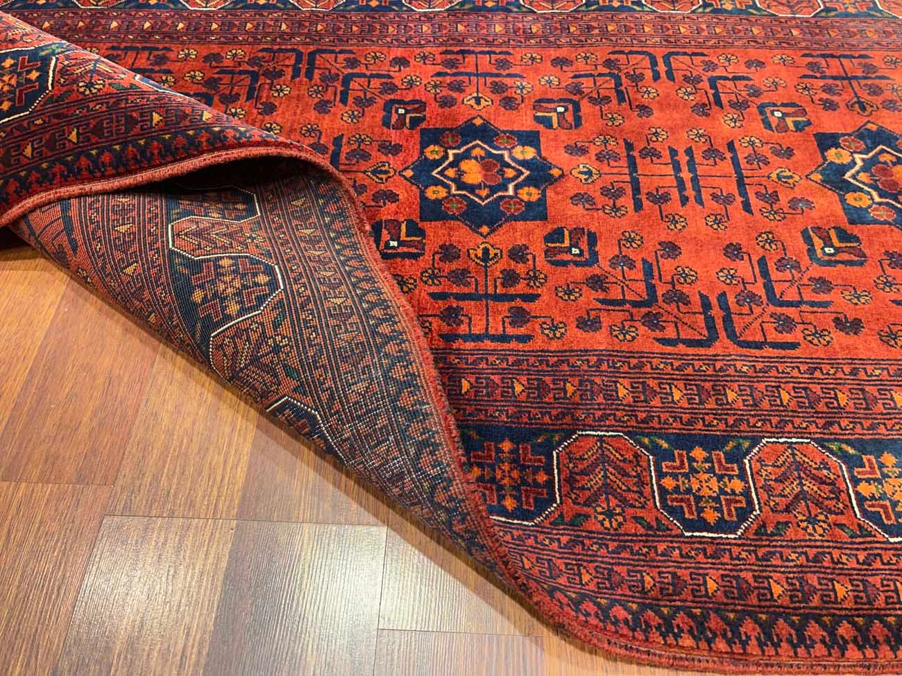 El Dokuma Bilicik Afgan Yün Yolluk Halı (80x300 cm) - Görsel 6