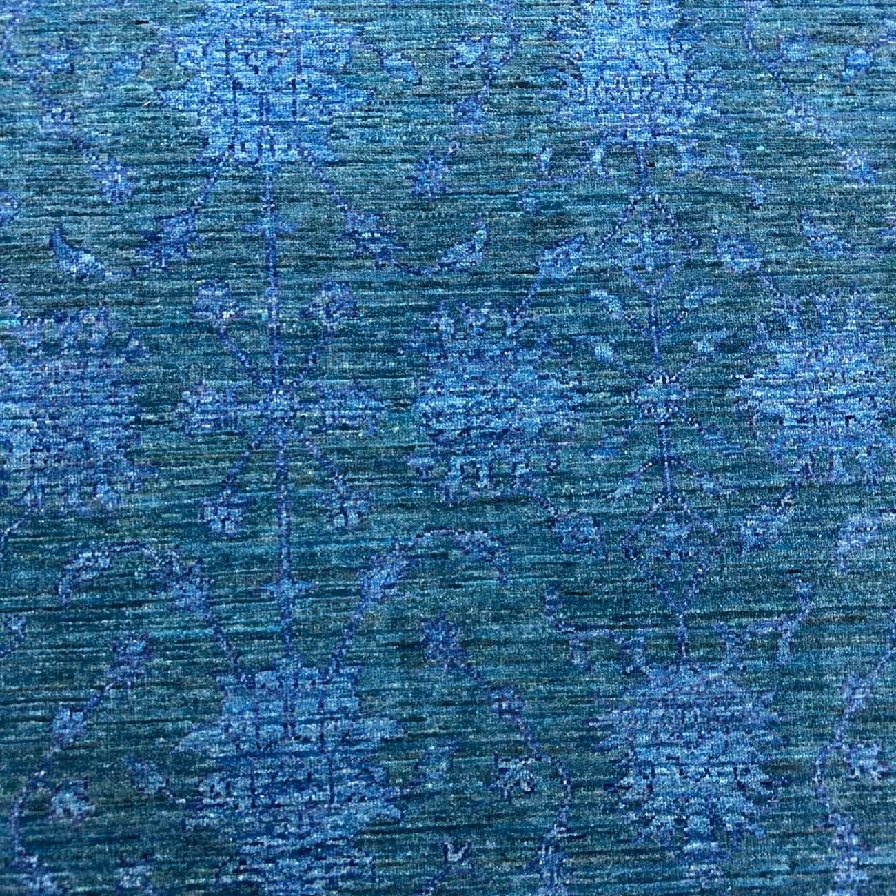 El Dokuma Lacivert Modern Sultani Yün Halı (200x295 cm) - Görsel 2