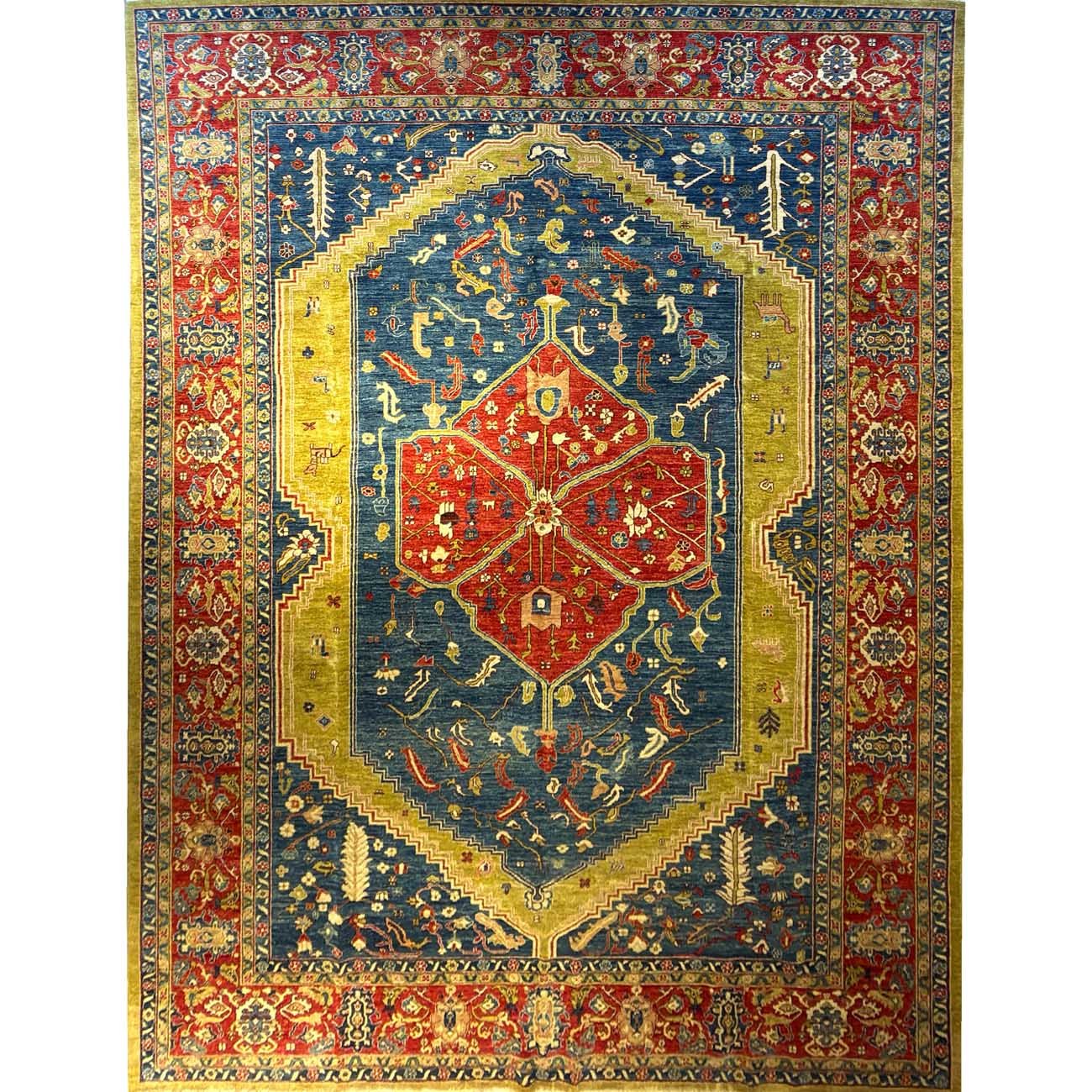El Dokuma Sarapi İran Yün Halı (305x425 cm)