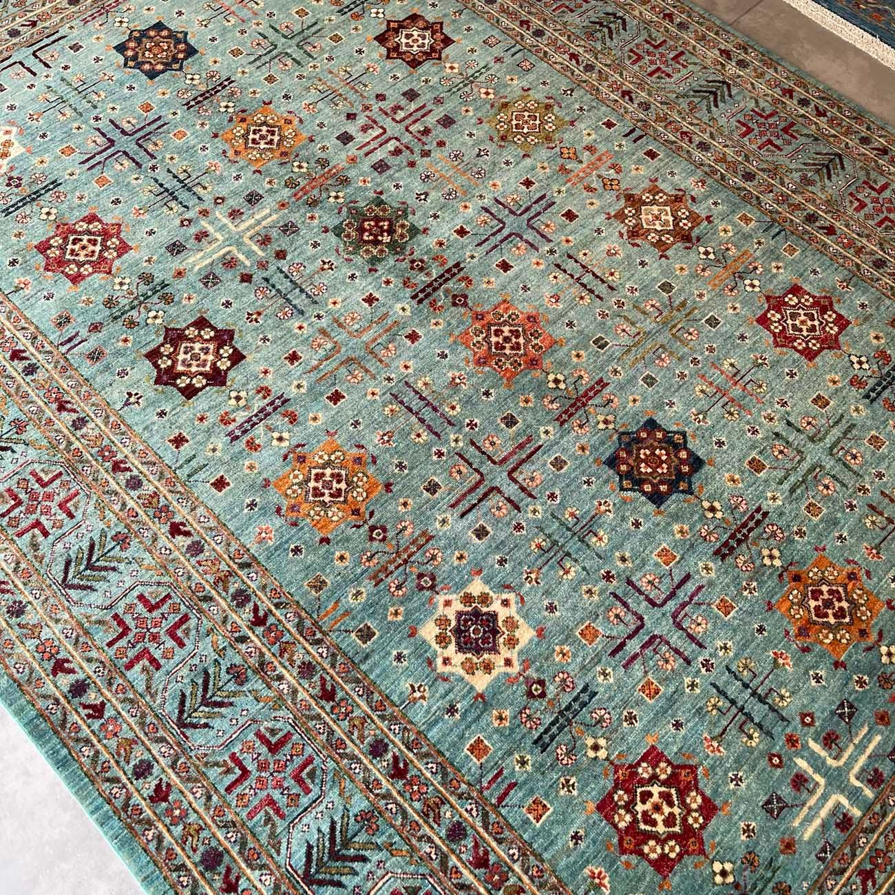 El Dokuma Buhara Türkmen Kabile Yün Halı (210x315 cm) - Görsel 7