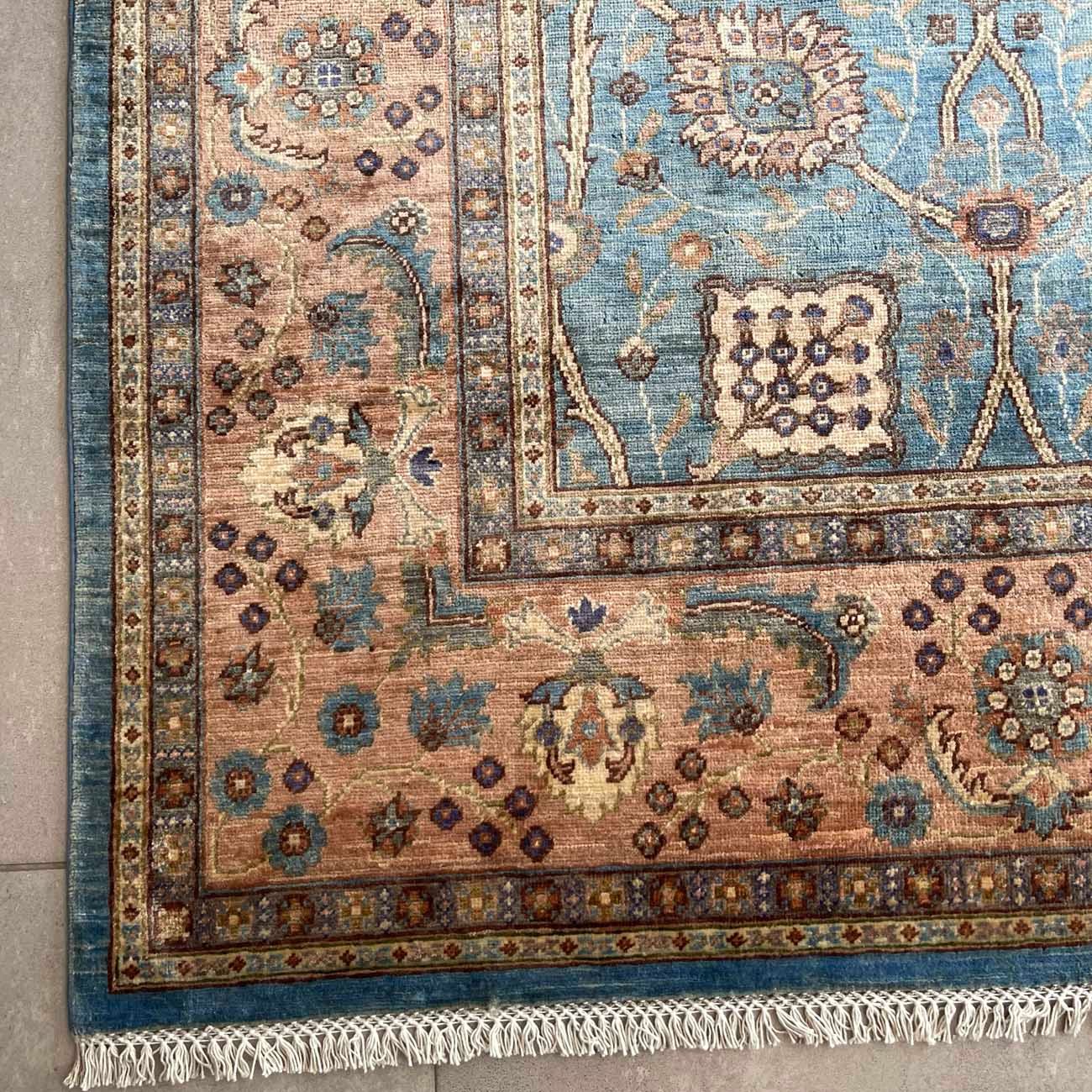 El Dokuma Premium Mavi Uşak Yün Halı (180x270 cm) - Görsel 8