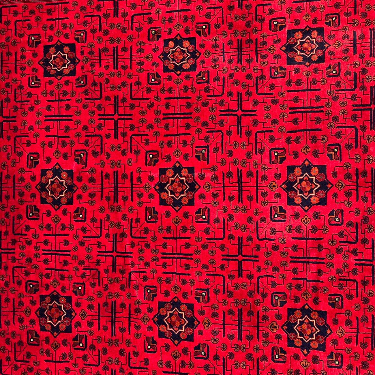 El Dokuma Kırmızı Türkmen Yün Halı (300x400 cm) - Görsel 3