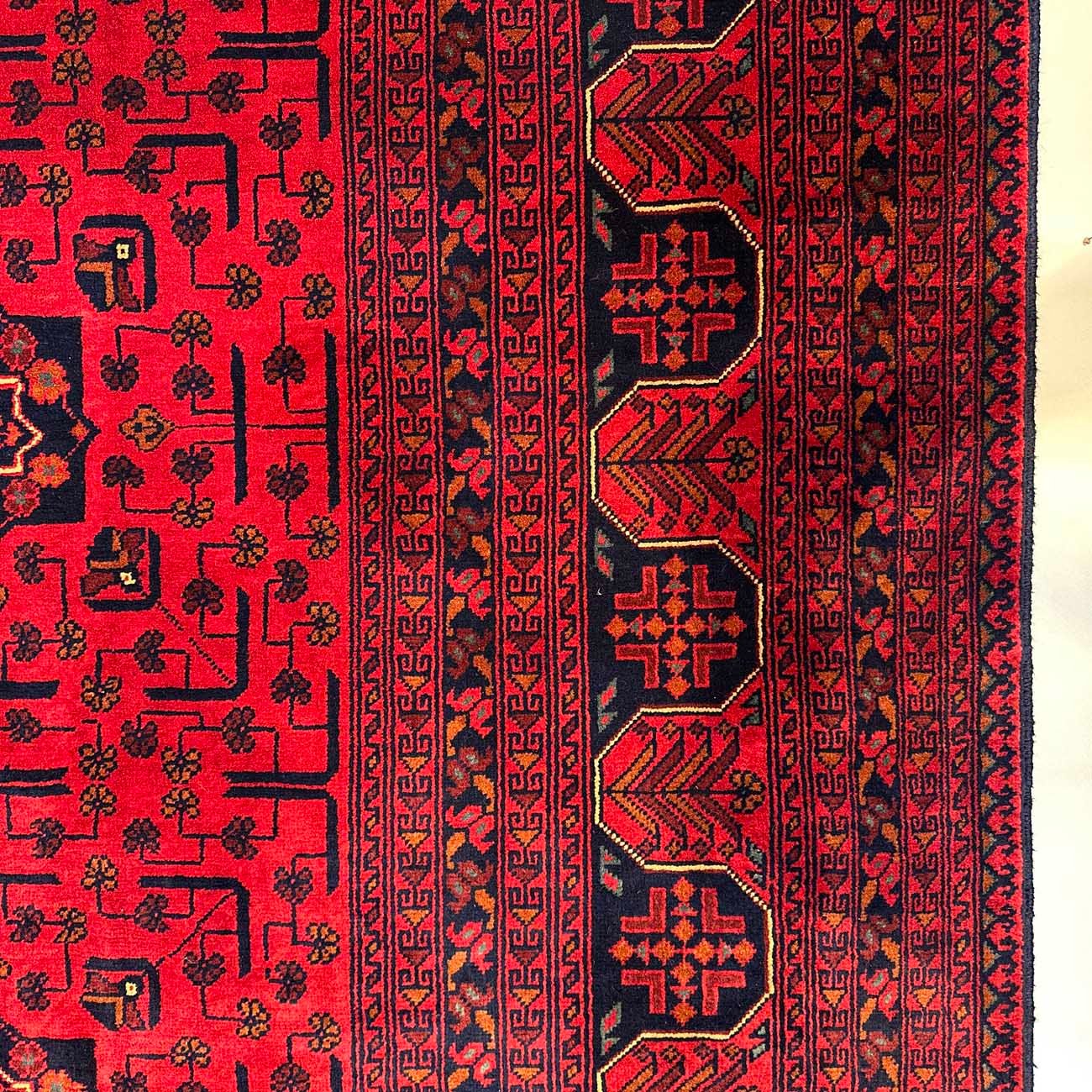 El Dokuma Kırmızı Türkmen Yün Halı (300x400 cm) - Görsel 8