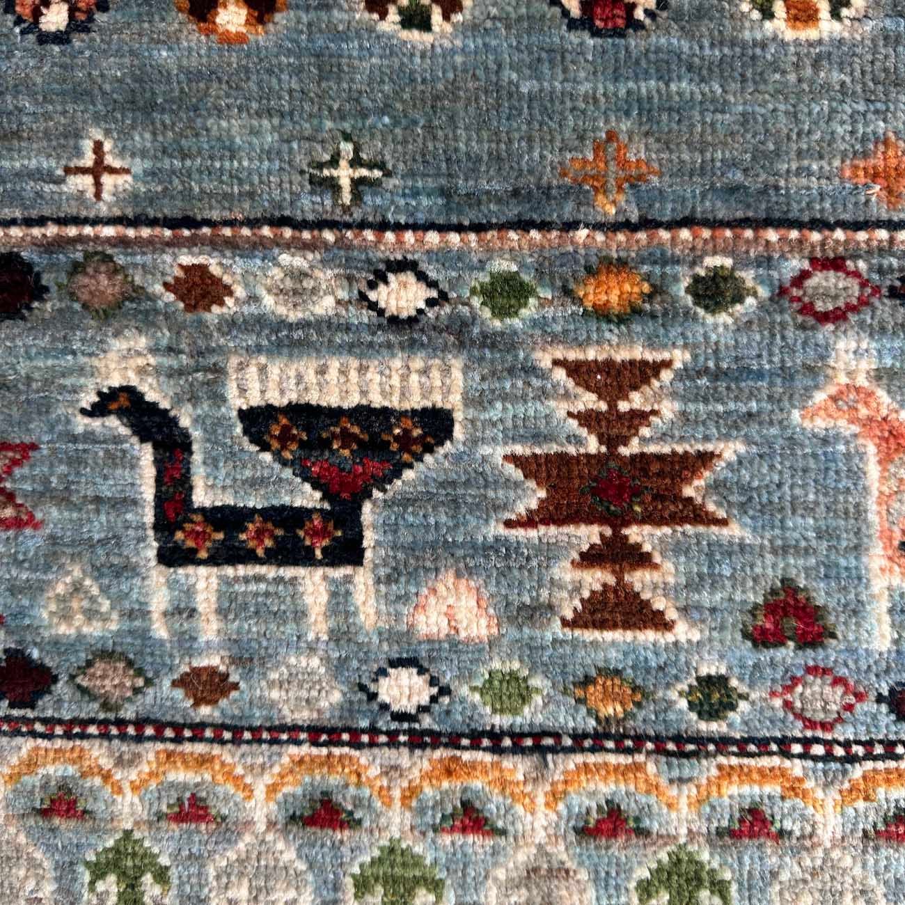 El Dokuma Bohem Kabile Yün Halı (80x130 cm) - Görsel 2