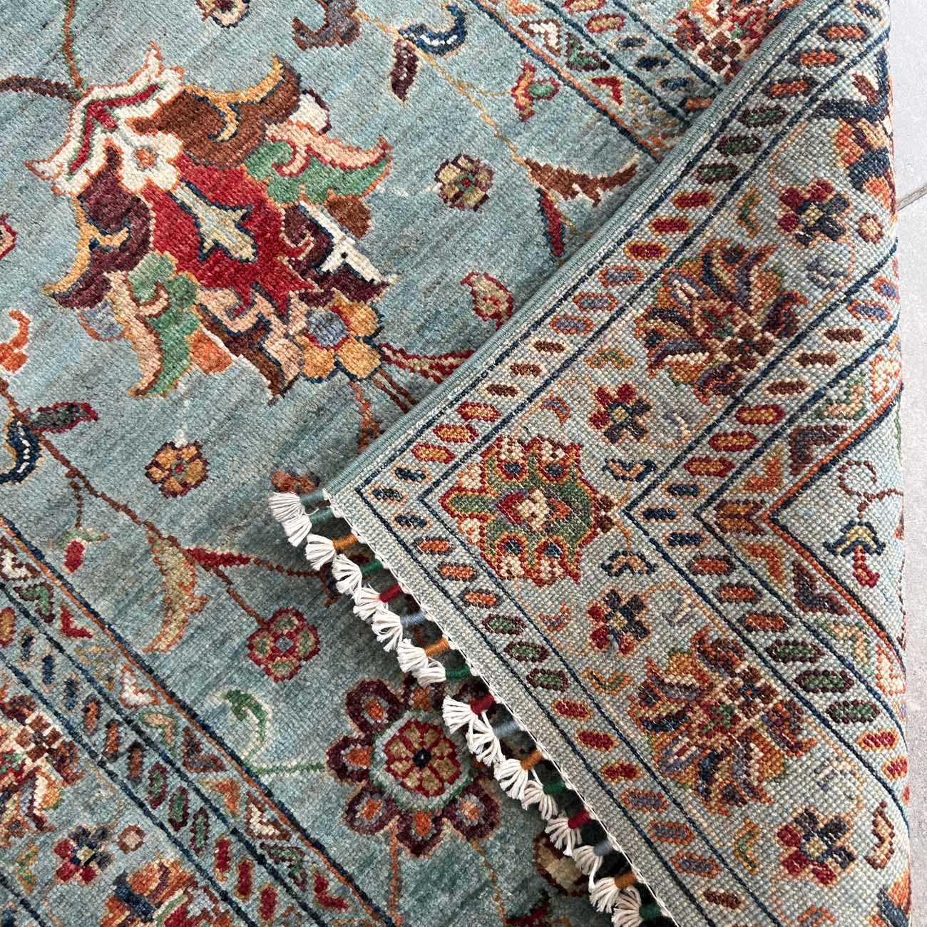 El Dokuma Mavi Sultani Yün Halı (80x130 cm) - Görsel 4