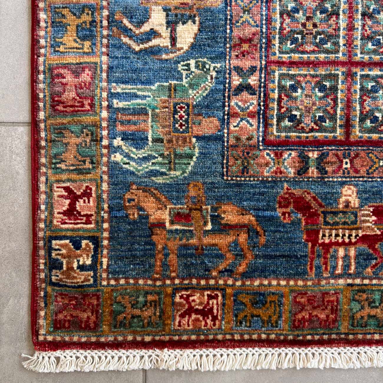 El Dokuma Pazırık Yün Yolluk Halı (80x305 cm) - Görsel 2