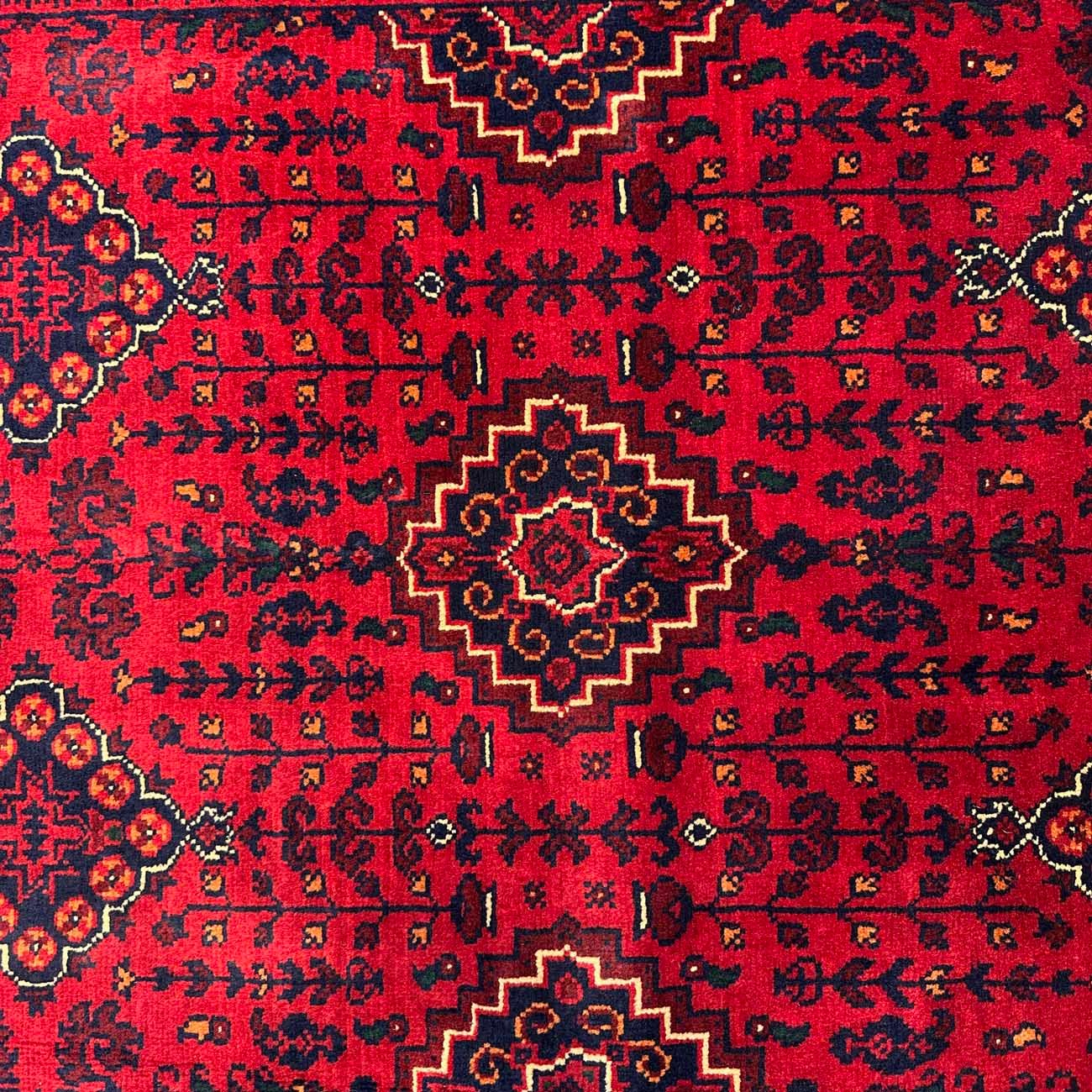 El Dokuma Kırmızı Türkmen Yün Halı (90x150 cm) - Görsel 2