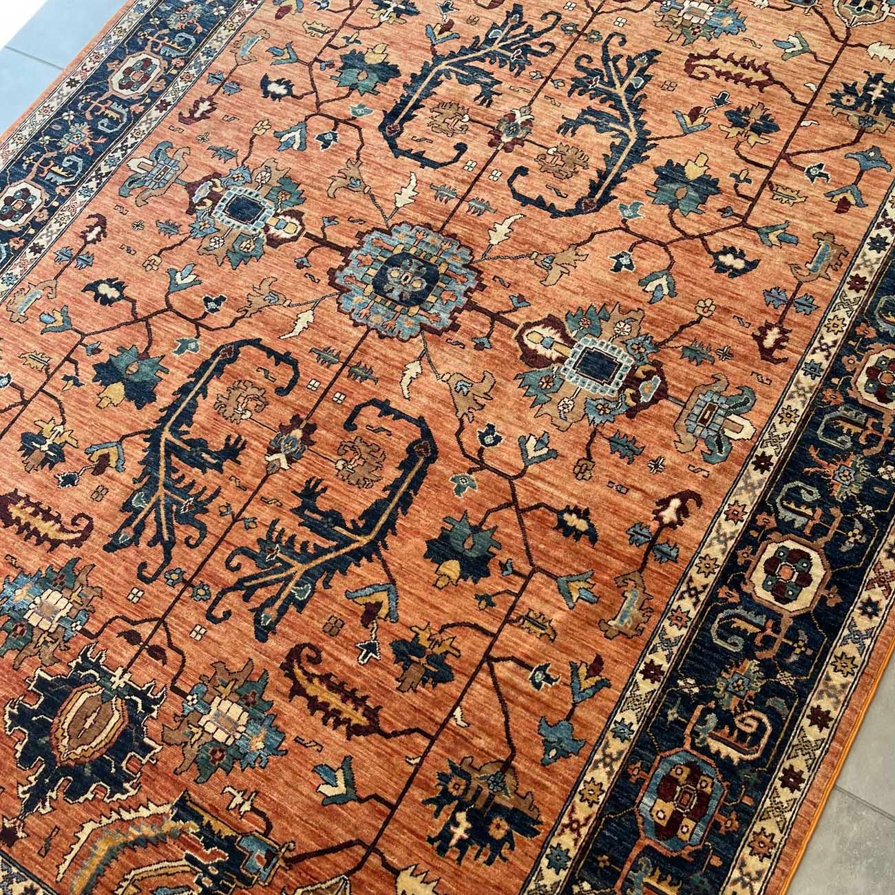 El Dokuma Heris İran Yün Halı (205x300 cm) - Görsel 7