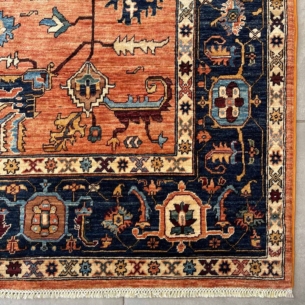 El Dokuma Heris İran Yün Halı (205x300 cm) - Görsel 8