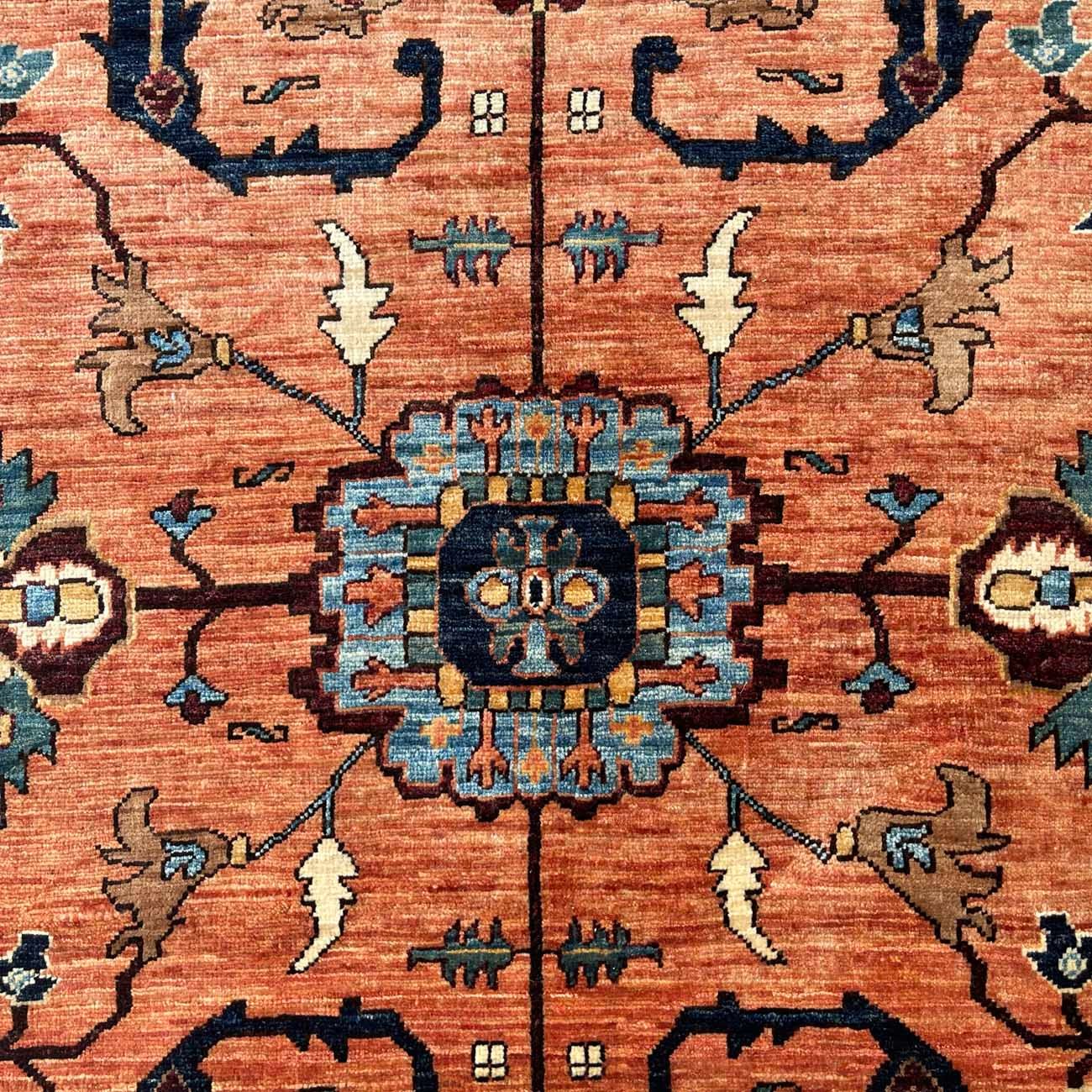 El Dokuma Heris İran Yün Halı (205x300 cm) - Görsel 9