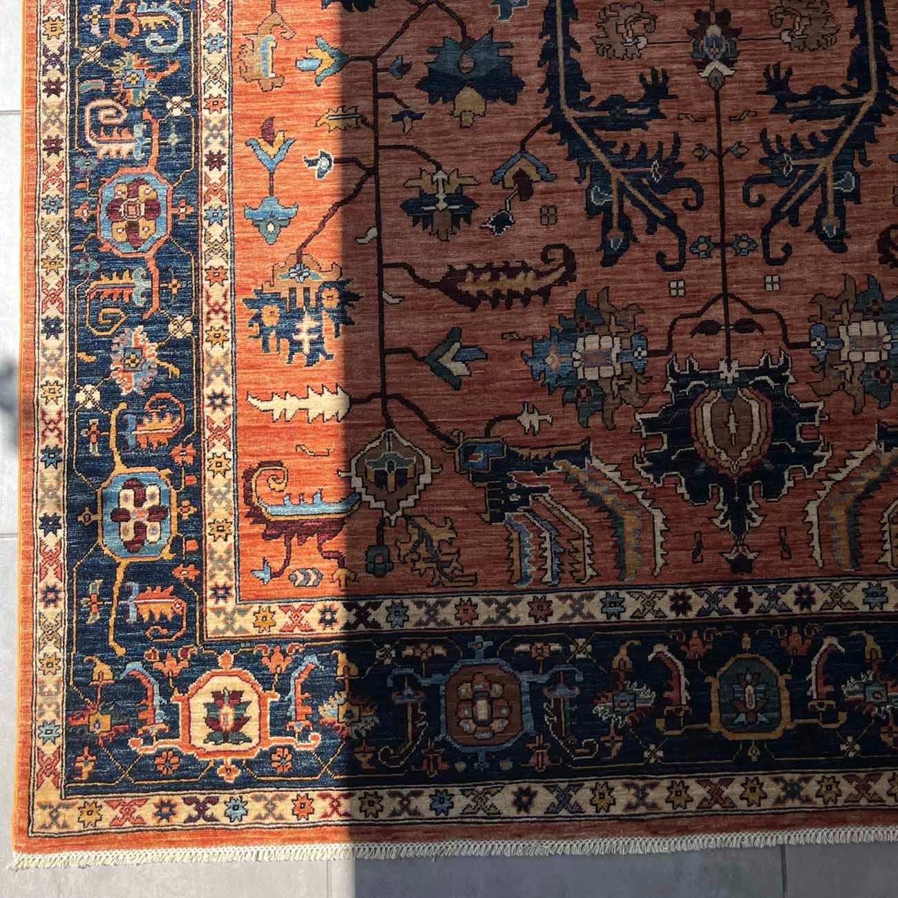 El Dokuma Heris İran Yün Halı (205x300 cm) - Görsel 3