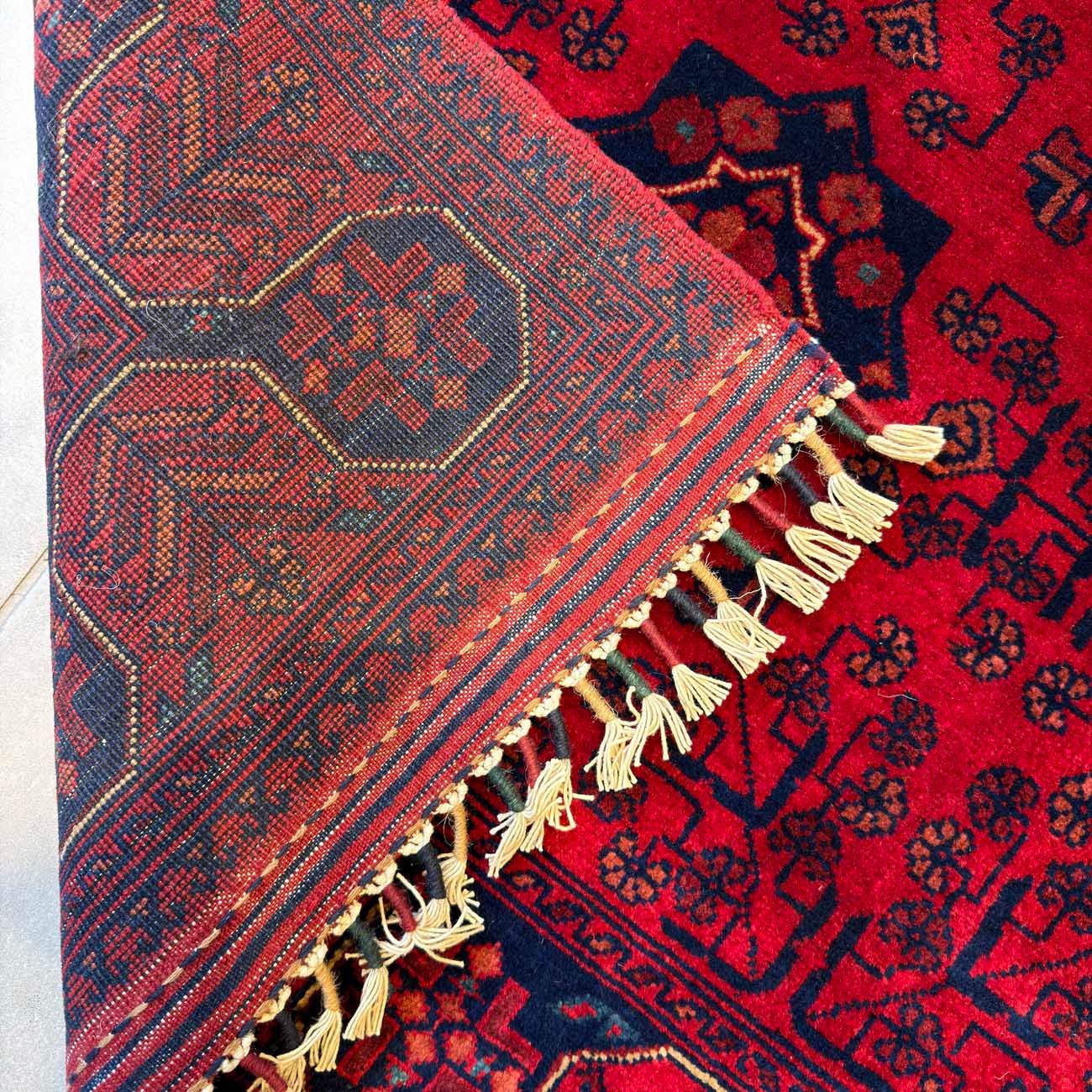 El Dokuma Türkmen Yün Halı (120x180 cm) - Görsel 5