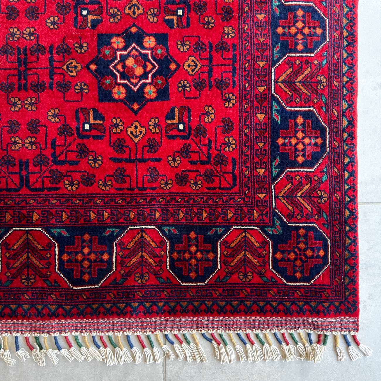 El Dokuma Kırmızı Türkmen Yün Halı (170x235 cm) - Görsel 3