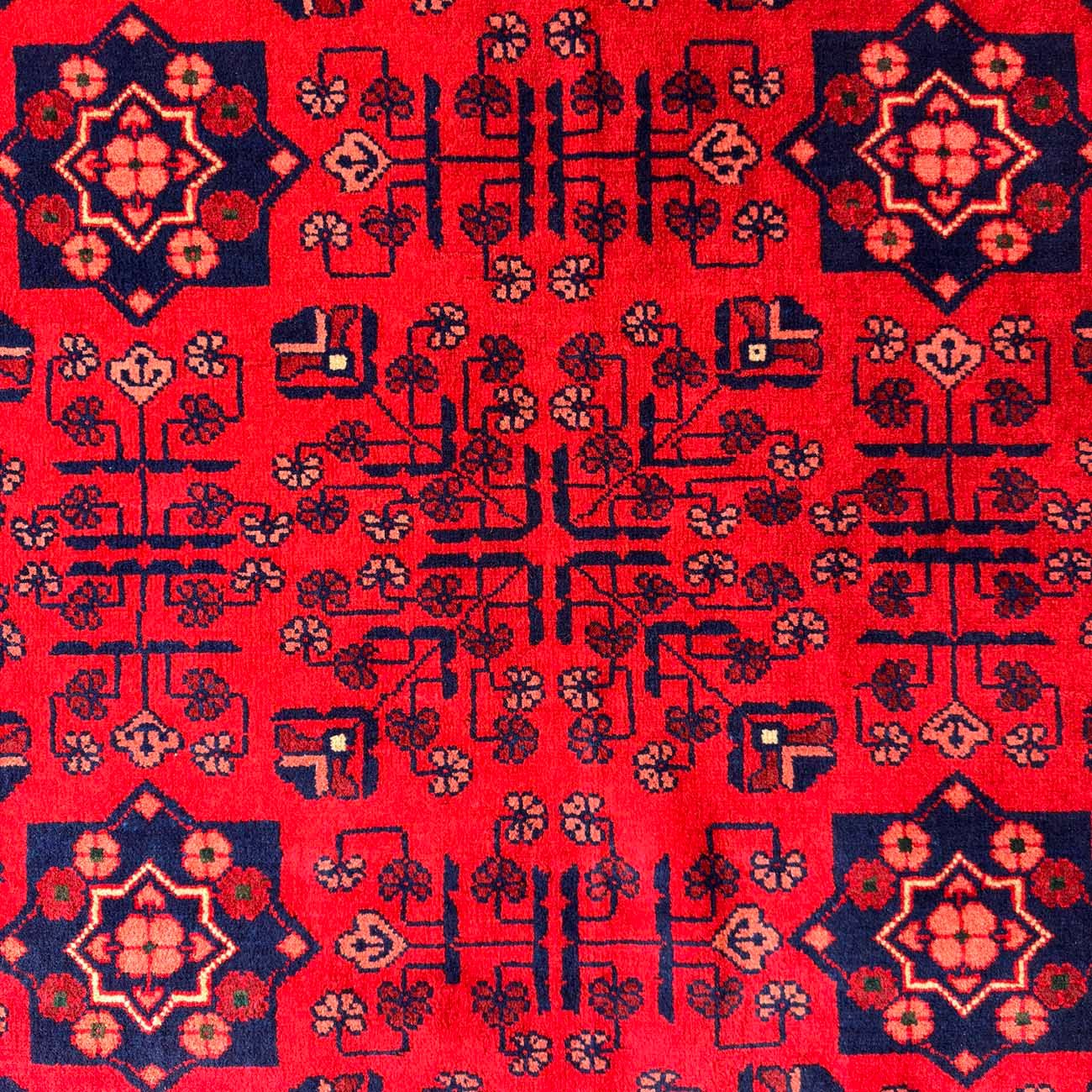 El Dokuma Kırmızı Türkmen Yün Halı (245x300 cm) - Görsel 2