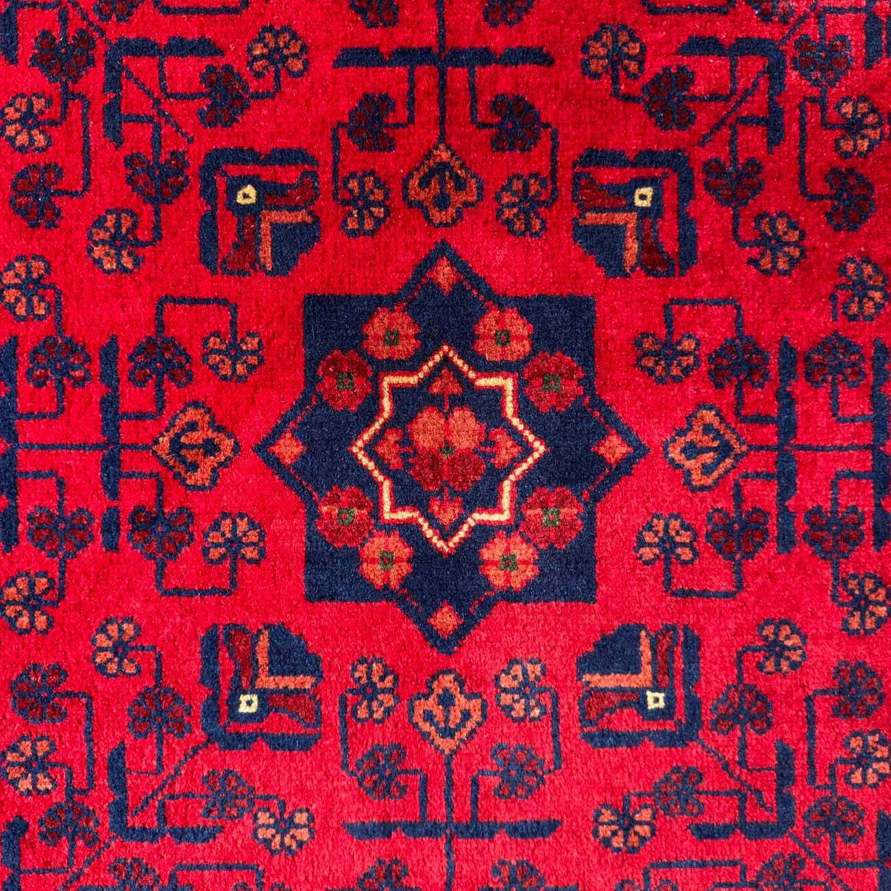 El Dokuma Kırmızı Türkmen Yün Halı (170x235 cm) - Görsel 9