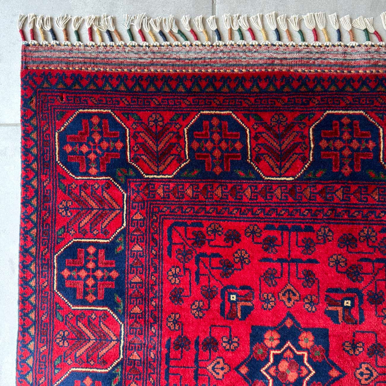 El Dokuma Kırmızı Türkmen Yün Halı (170x235 cm) - Görsel 3