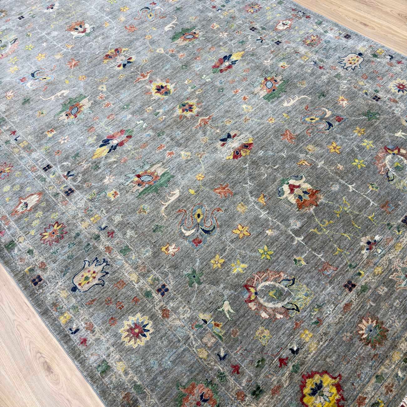El Dokuma Gri Sultani Yün Halı (200x290 cm) - Görsel 7