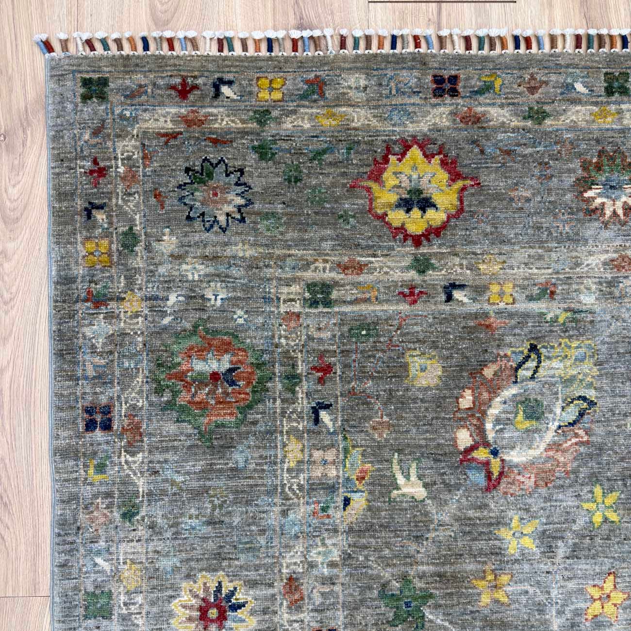 El Dokuma Gri Sultani Yün Halı (200x290 cm) - Görsel 3