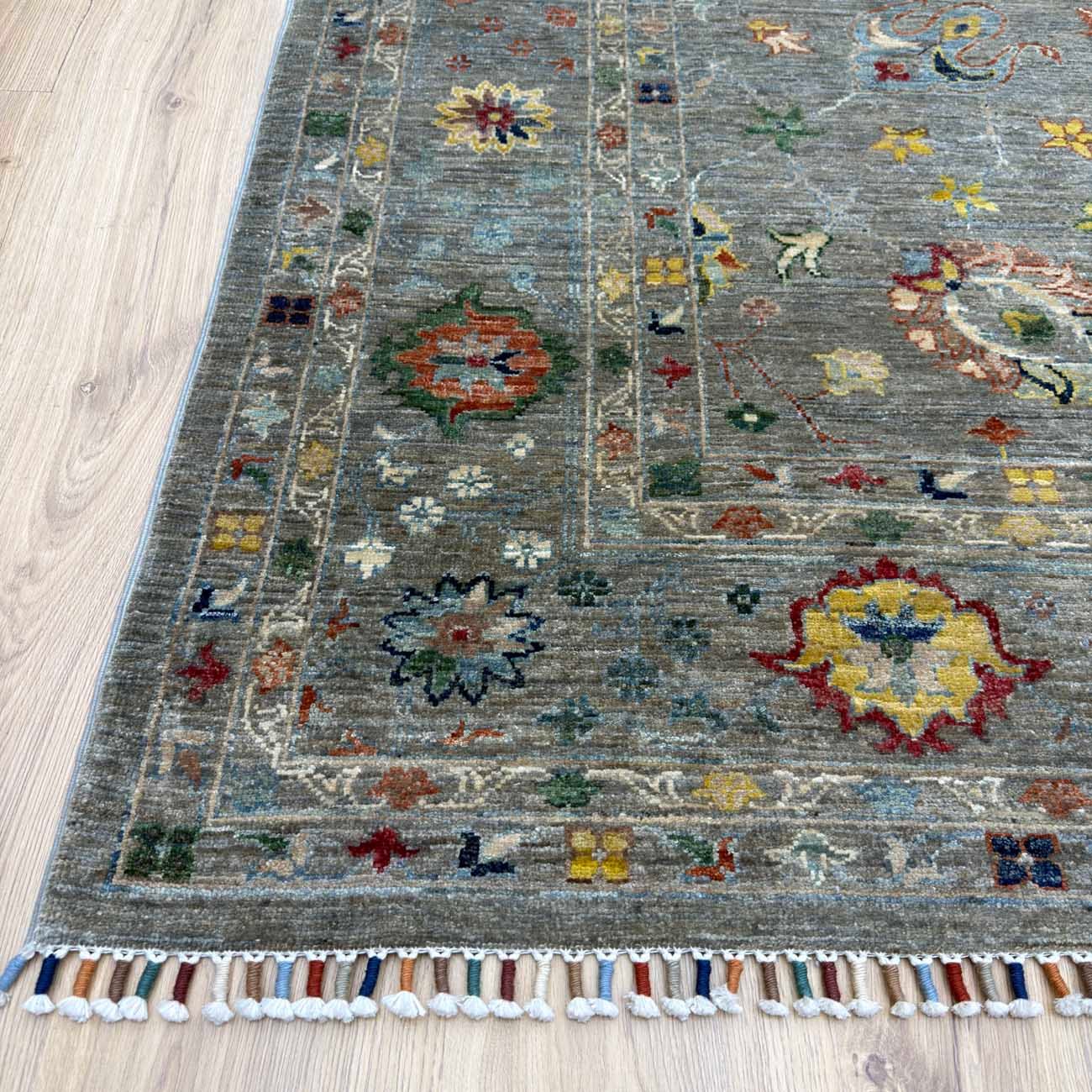 El Dokuma Gri Sultani Yün Halı (200x290 cm) - Görsel 8
