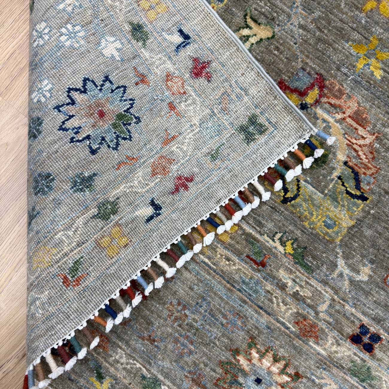 El Dokuma Gri Sultani Yün Halı (200x290 cm) - Görsel 5