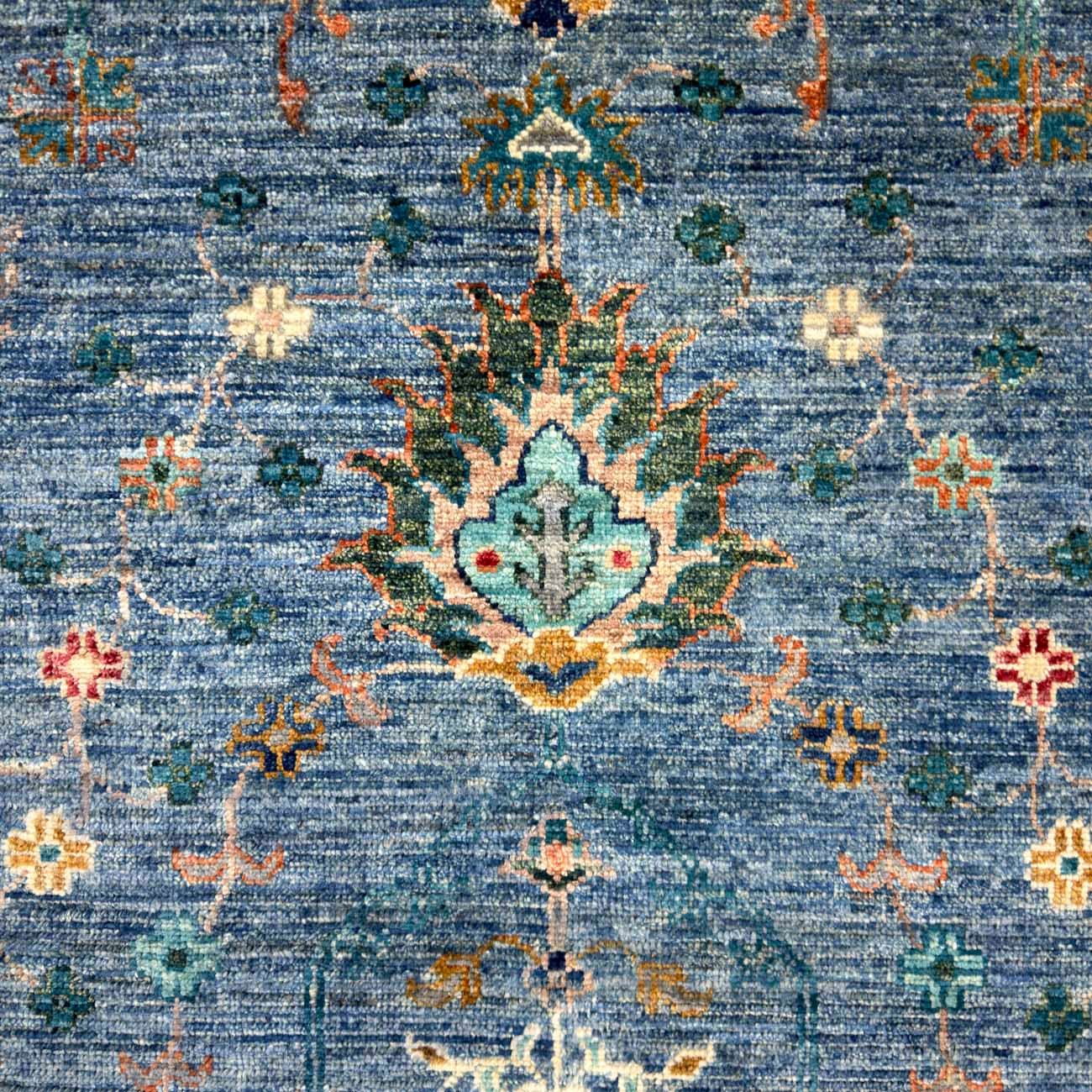 El Dokuma Mavi Sultani Yün Halı (200x310 cm) - Görsel 2