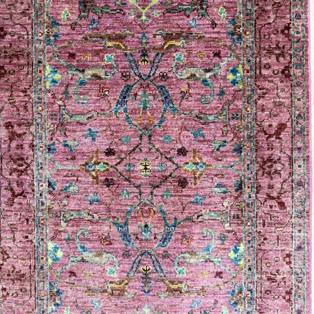 El Dokuma Pembe Sultani Yün Halı (75x120 cm) - Görsel 6