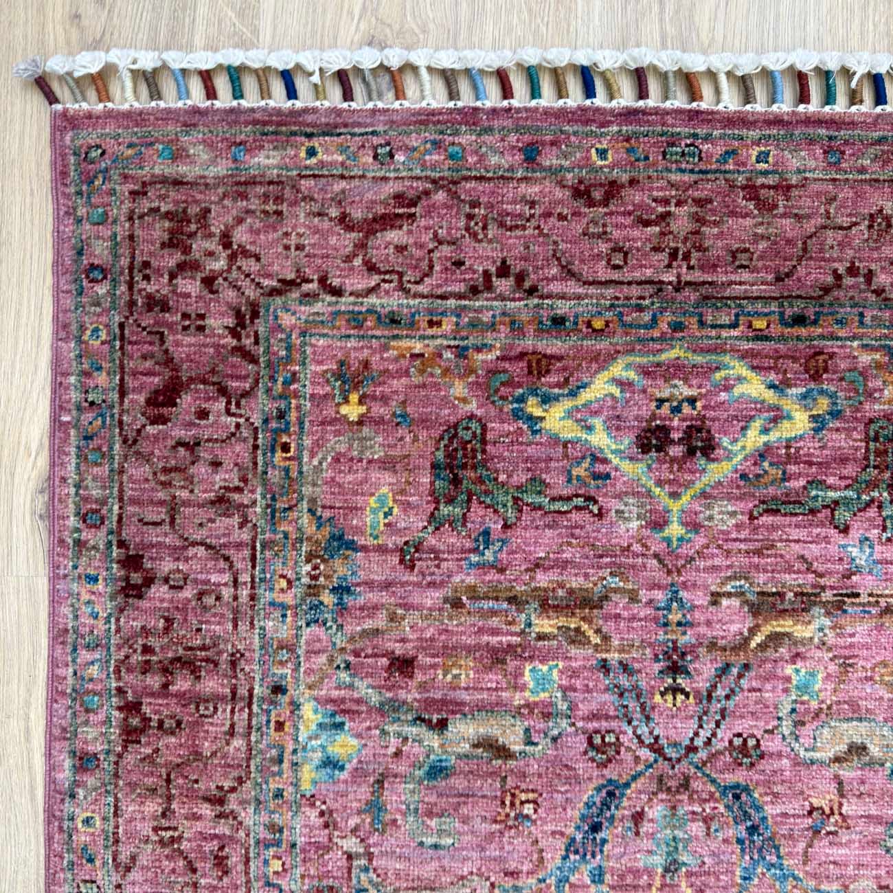 El Dokuma Pembe Sultani Yün Halı (75x120 cm) - Görsel 2