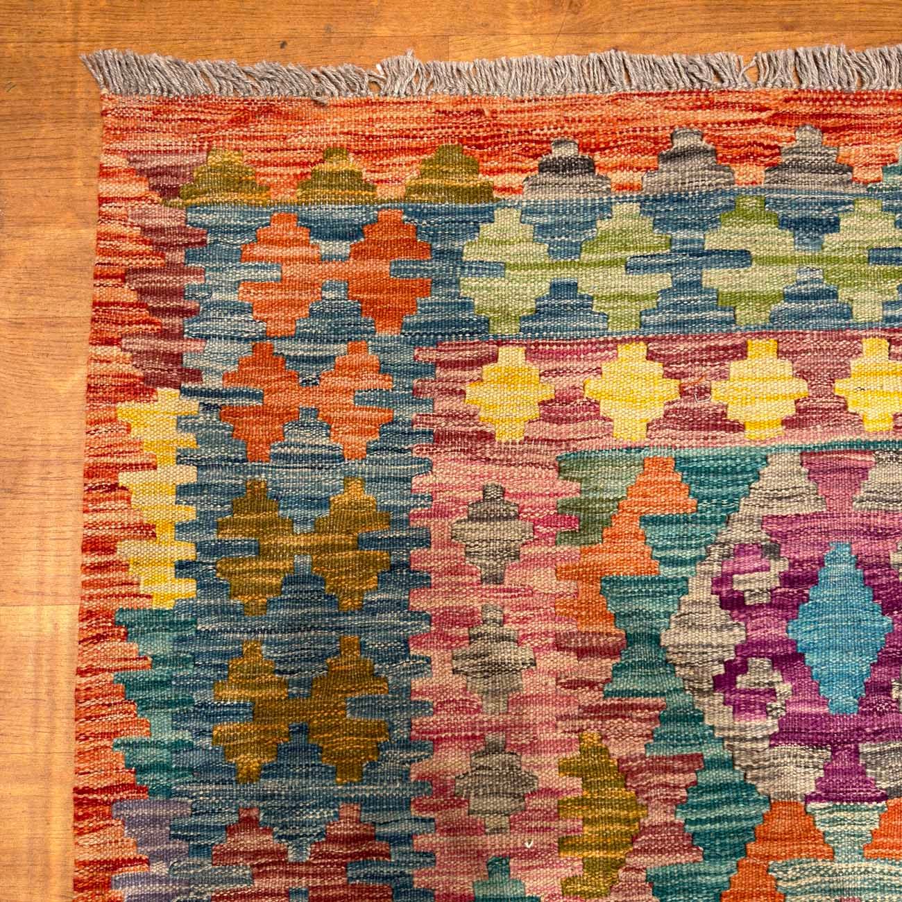 El Dokuma Anadolu Desenli Yün Kilim (195x300 cm) - Görsel 3
