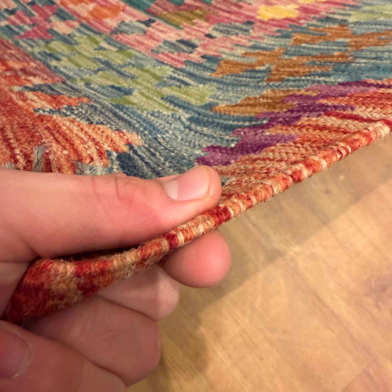 El Dokuma Anadolu Desenli Yün Kilim (195x300 cm) - Görsel 8
