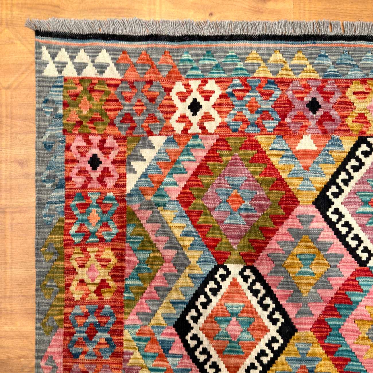 El Dokuma Anadolu Desenli Yün Kilim (150x200 cm) - Görsel 3
