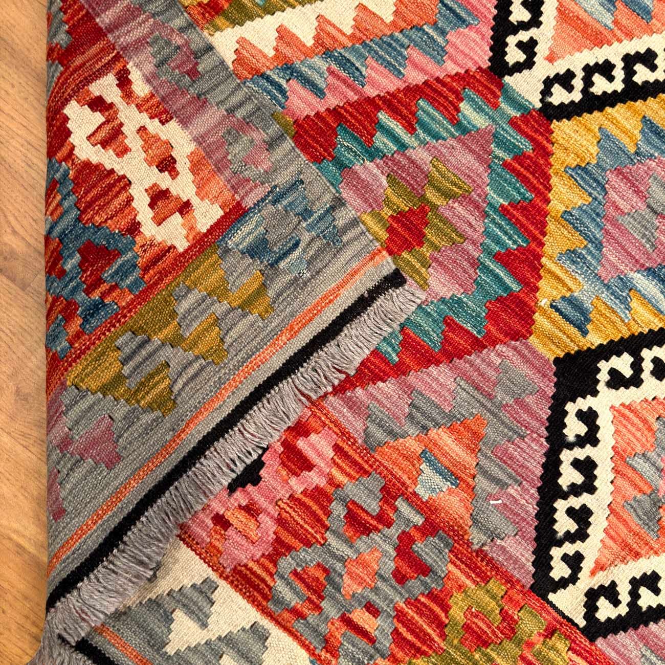 El Dokuma Anadolu Desenli Yün Kilim (150x200 cm) - Görsel 5
