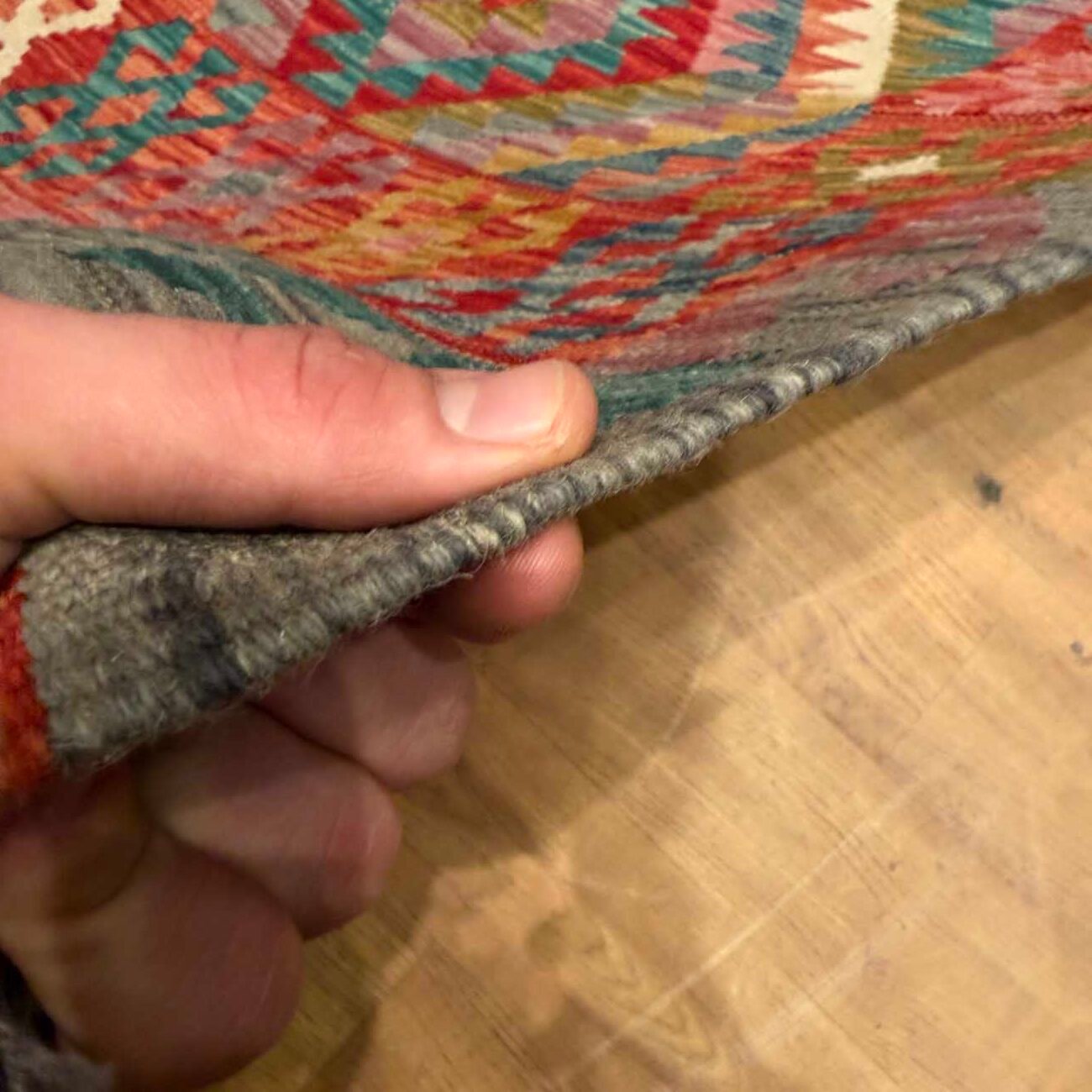 El Dokuma Anadolu Desenli Yün Kilim (150x200 cm) - Görsel 8