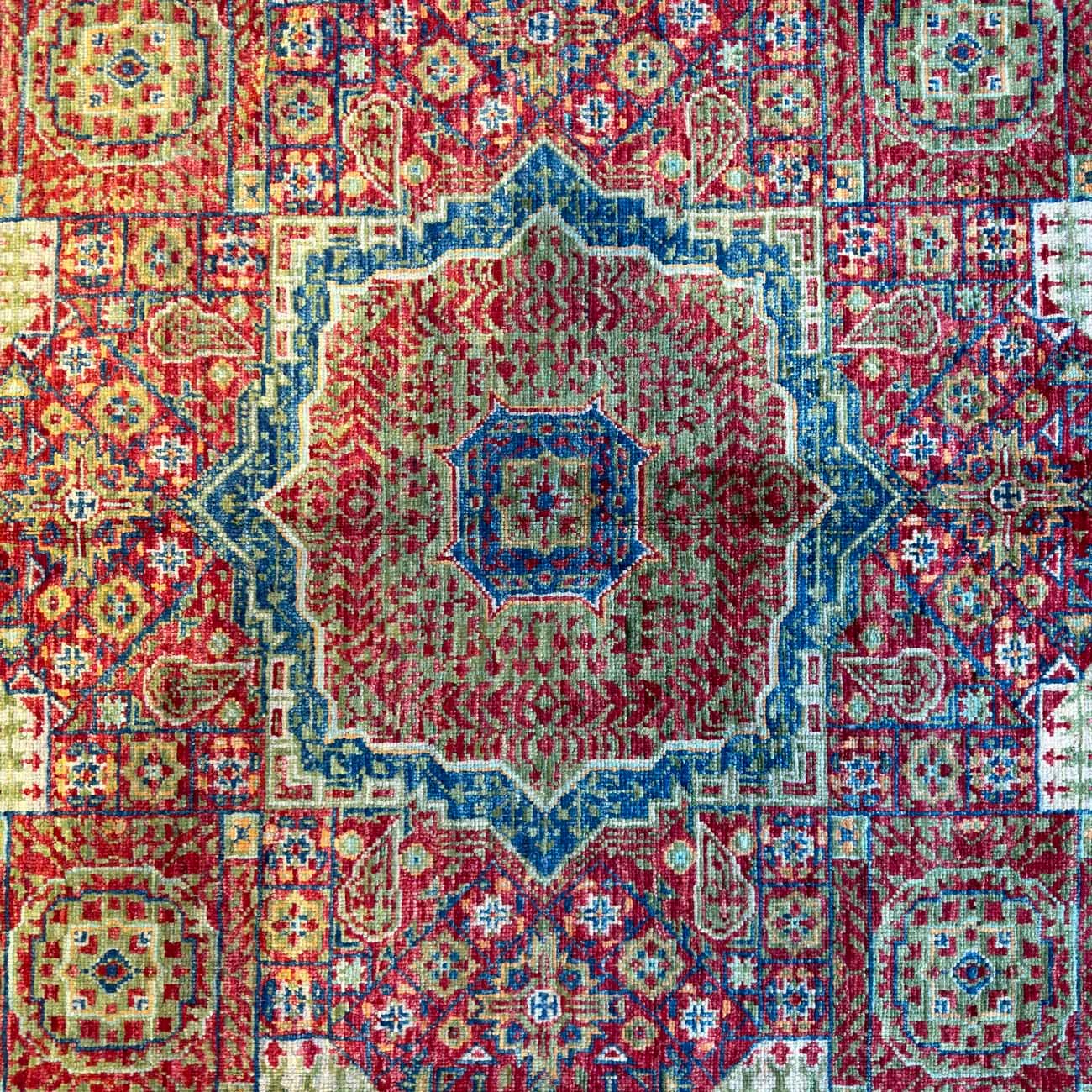 El Dokuma Memlük Yün Halı (155x200 cm) - Görsel 2