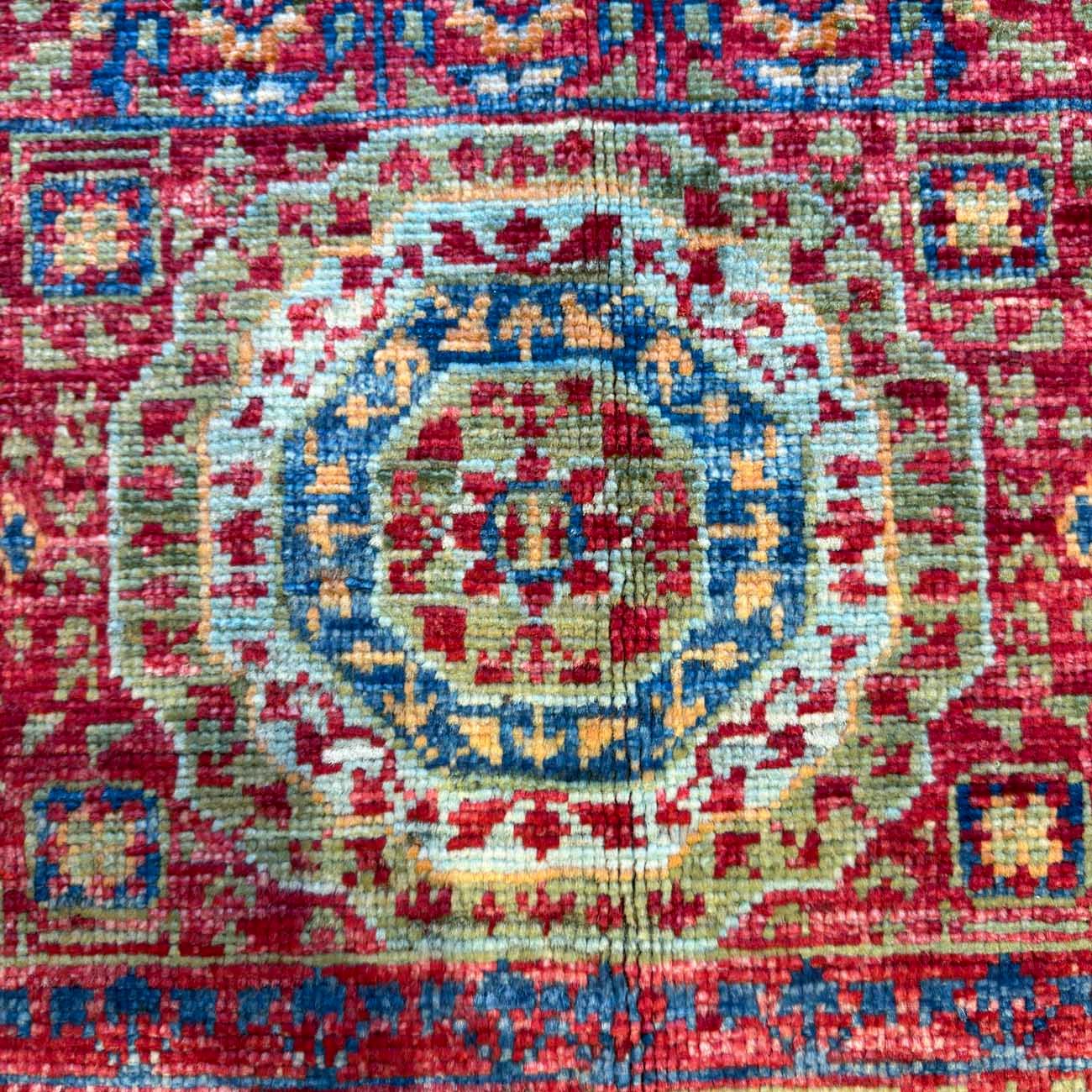 El Dokuma Memlük Yün Halı (155x200 cm) - Görsel 9