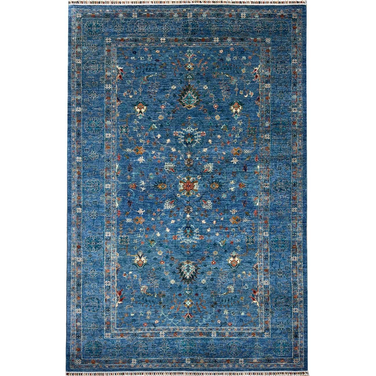 El Dokuma Mavi Sultani Yün Halı (200x310 cm)