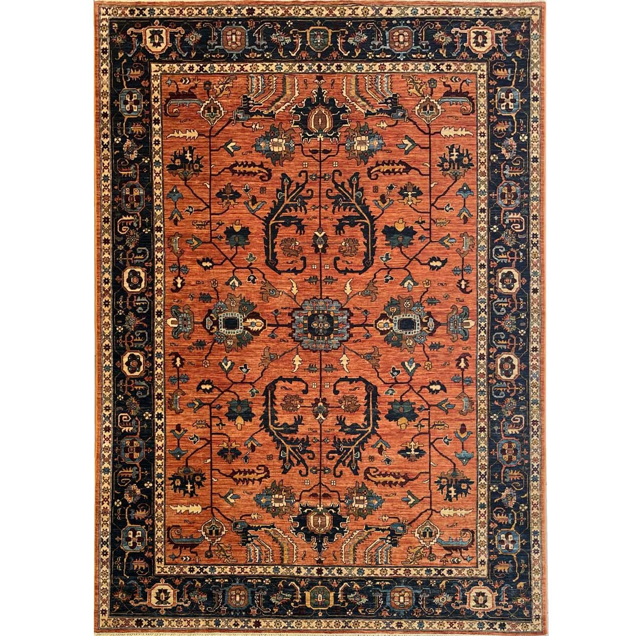 El Dokuma Heris İran Yün Halı (205x300 cm)
