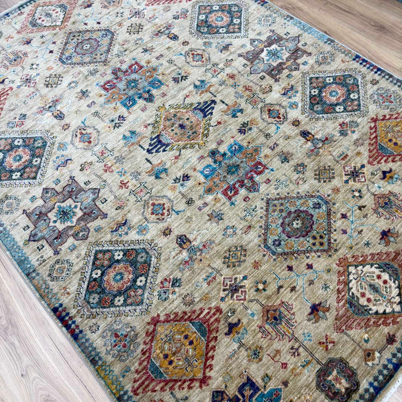 El Dokuma Veziri Kabile Yün Halı (170x240 cm) - Görsel 8
