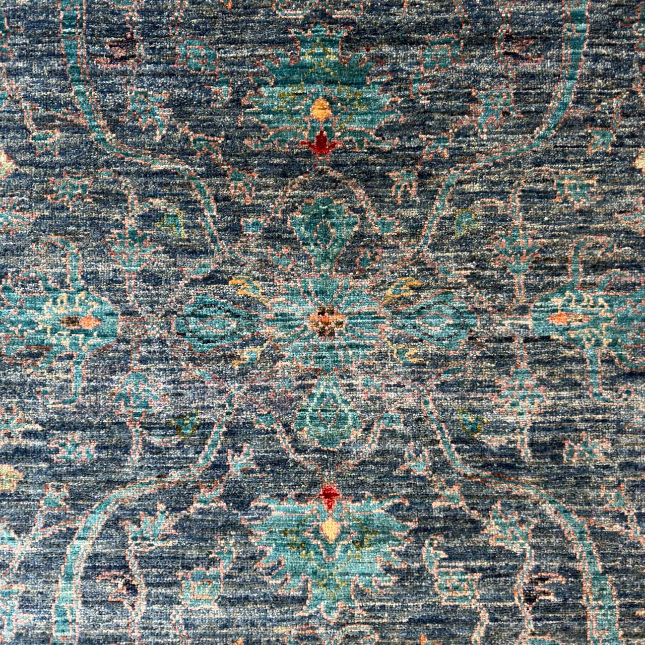El Dokuma Mavi Sultani Yün Halı (170x240 cm) - Görsel 8