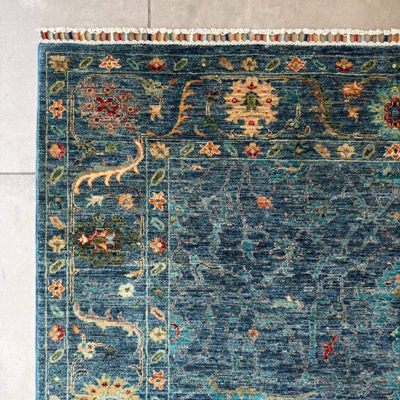 El Dokuma Mavi Sultani Yün Halı (170x240 cm) - Görsel 3