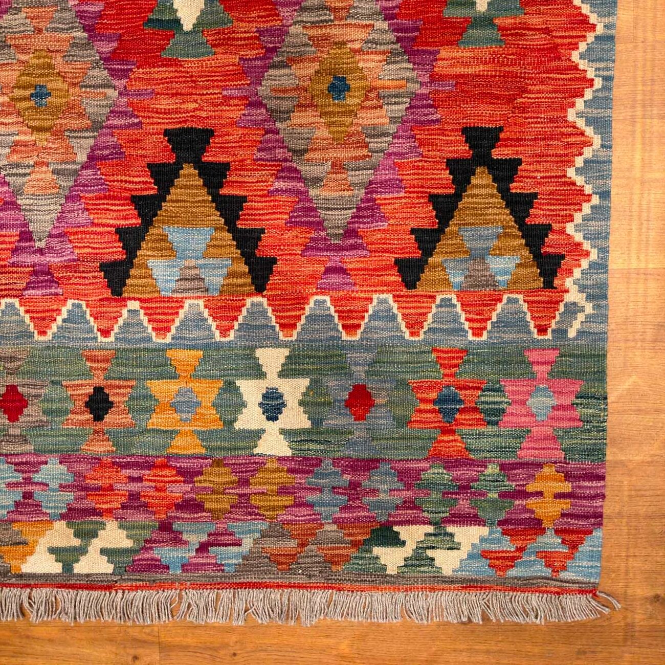 El Dokuma Anadolu Desenli Yün Kilim (200x305 cm) - Görsel 4