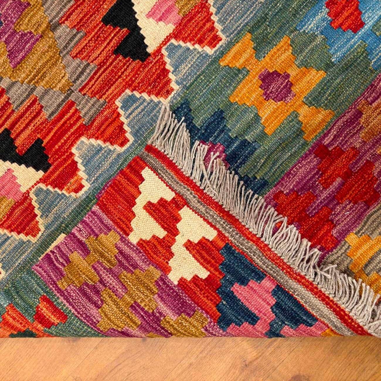 El Dokuma Anadolu Desenli Yün Kilim (200x305 cm) - Görsel 5