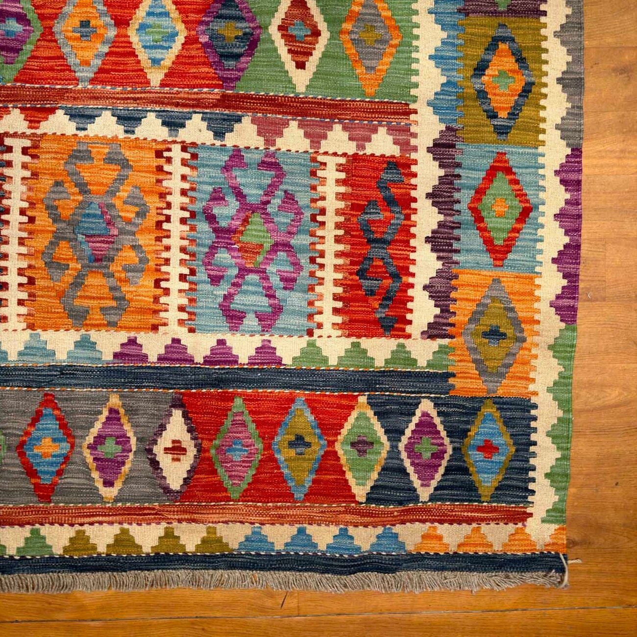 El Dokuma Anadolu Desenli Yün Kilim (200x300 cm) - Görsel 4
