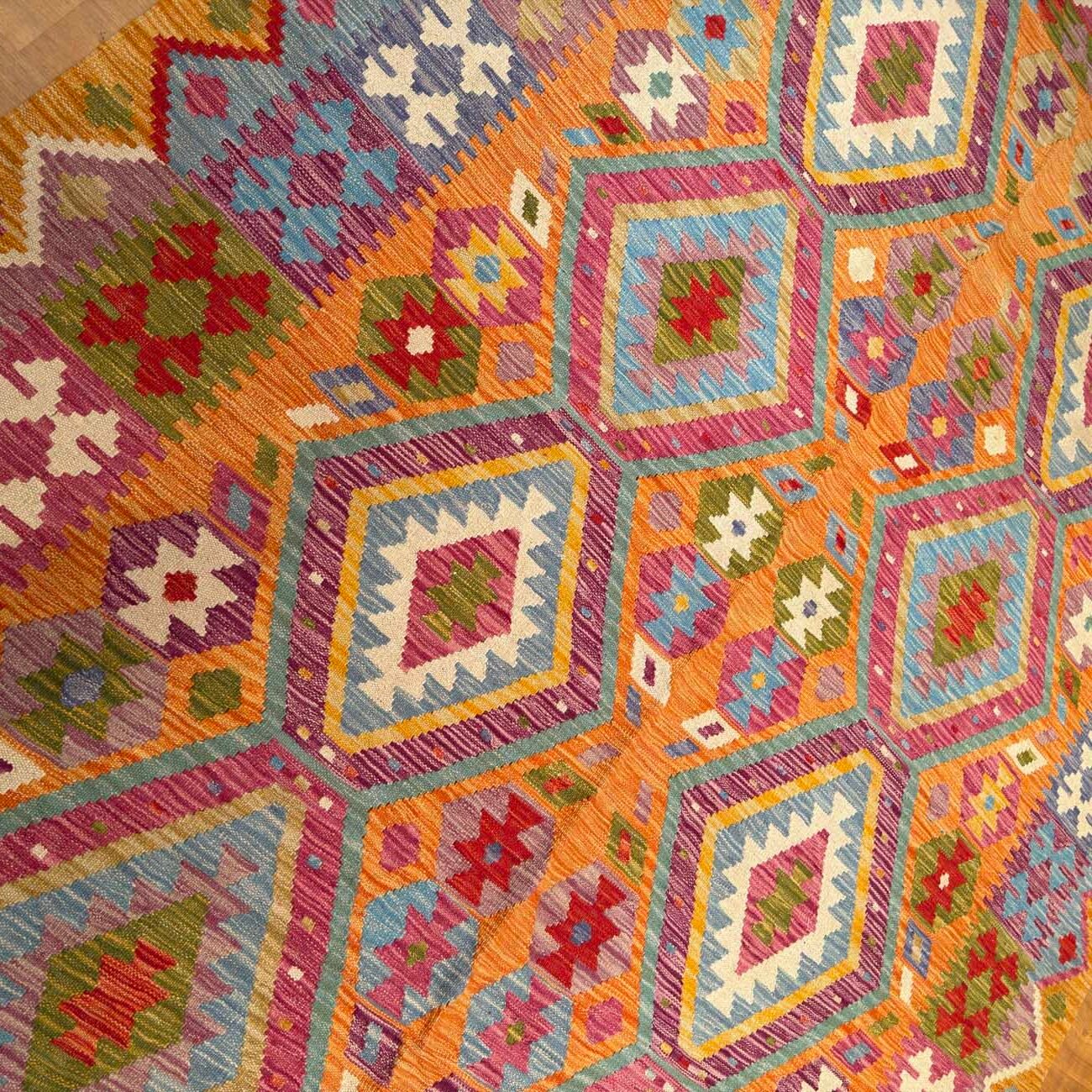 El Dokuma Anadolu Desenli Yün Kilim (200x290 cm) - Görsel 2