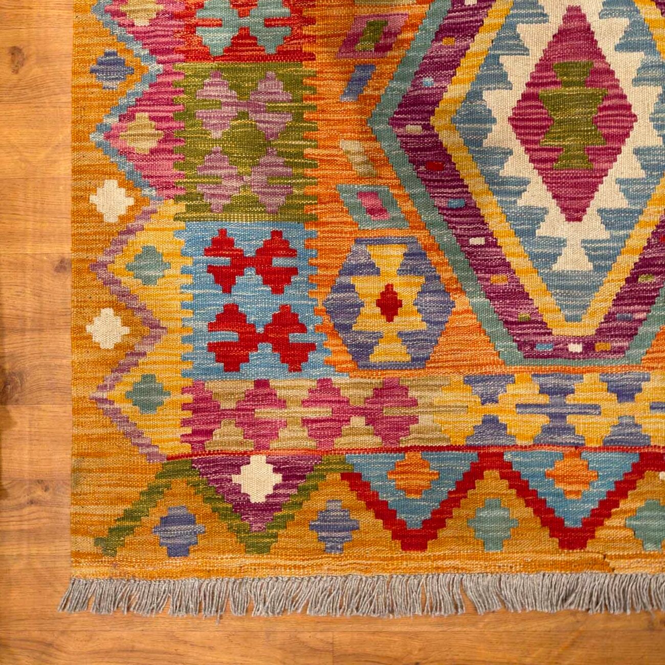 El Dokuma Anadolu Desenli Yün Kilim (200x290 cm) - Görsel 4