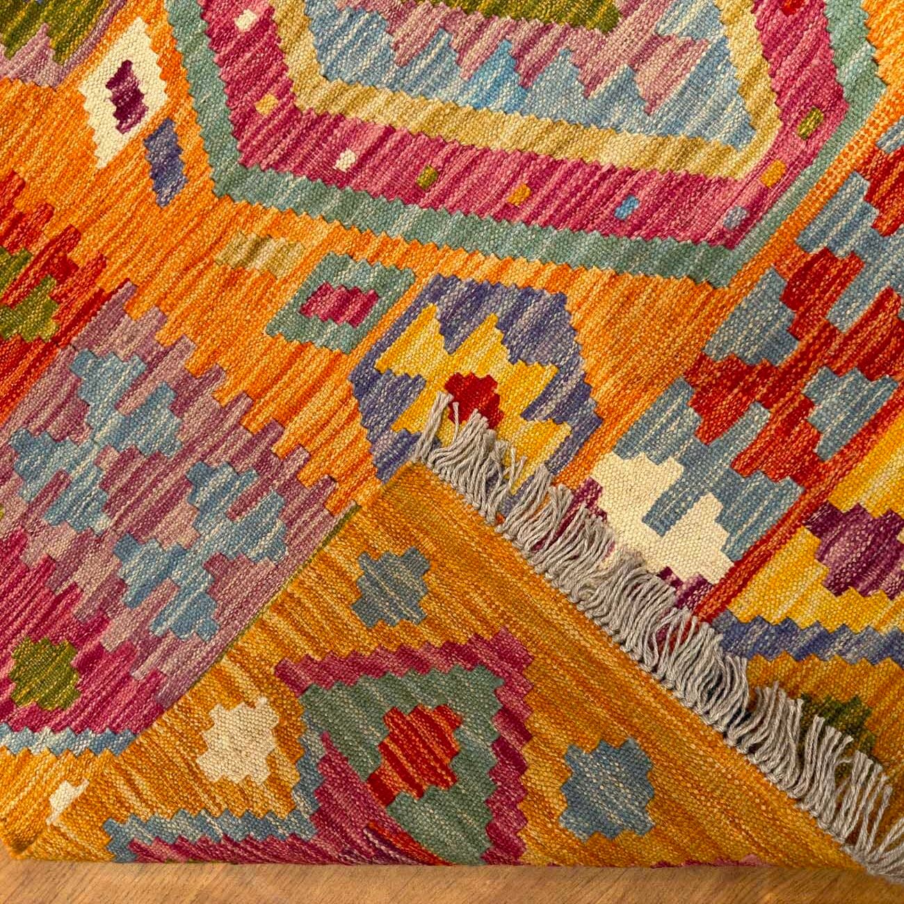 El Dokuma Anadolu Desenli Yün Kilim (200x290 cm) - Görsel 6