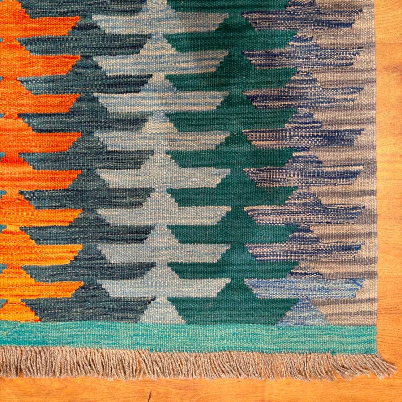 El Dokuma Anadolu Desenli Yün Kilim (170x245 cm) - Görsel 4