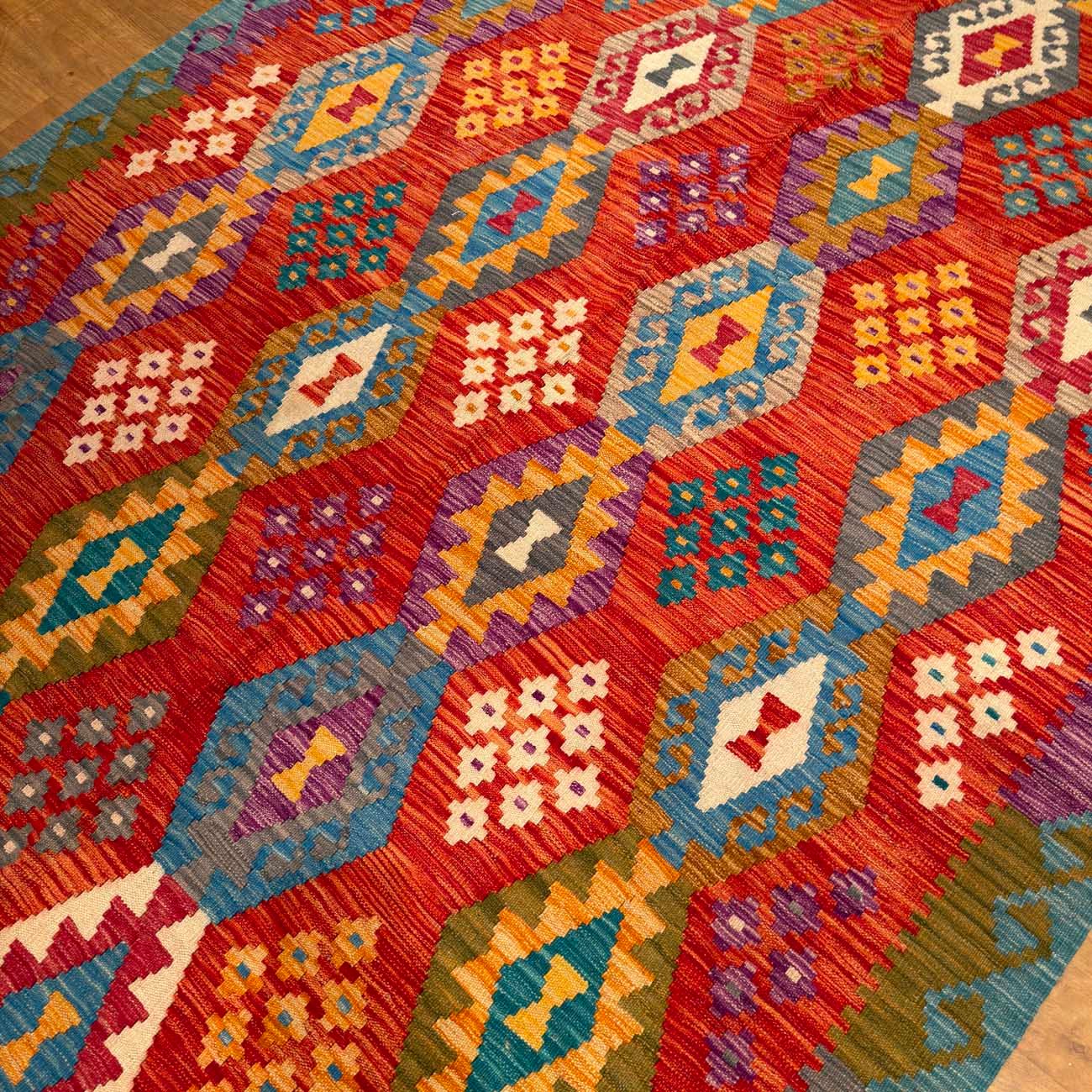 El Dokuma Anadolu Desenli Yün Kilim (175x230 cm) - Görsel 2