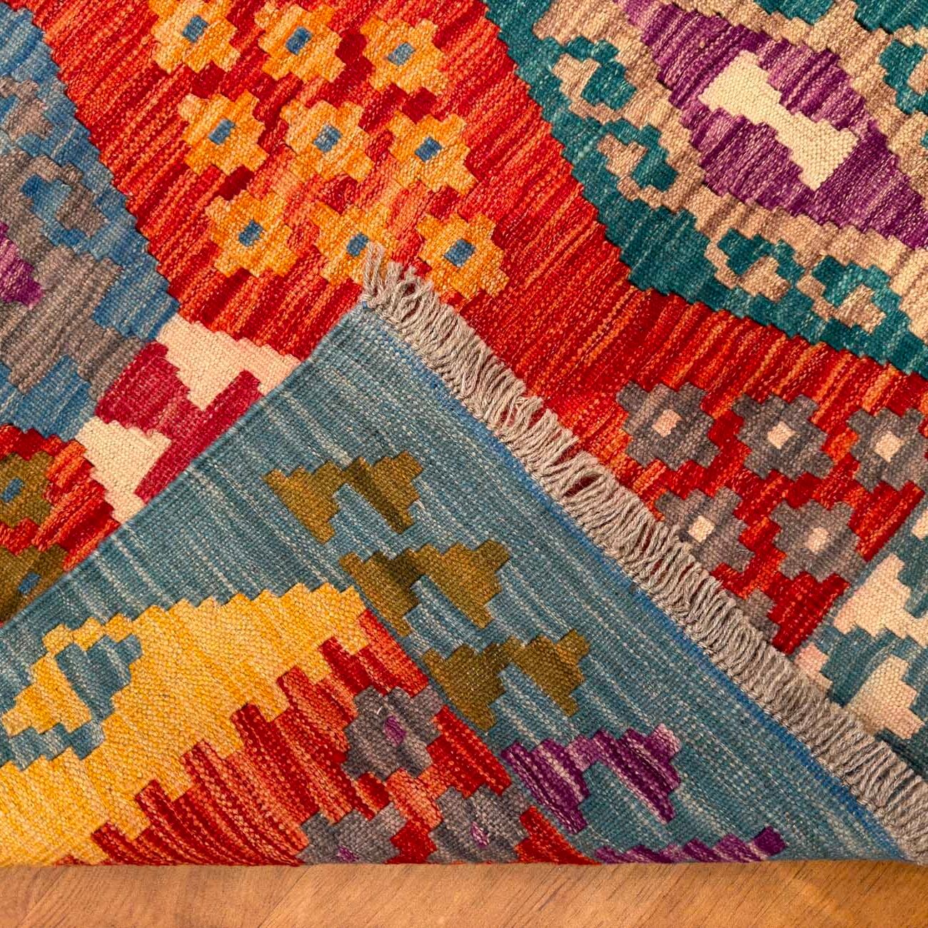 El Dokuma Anadolu Desenli Yün Kilim (175x230 cm) - Görsel 6